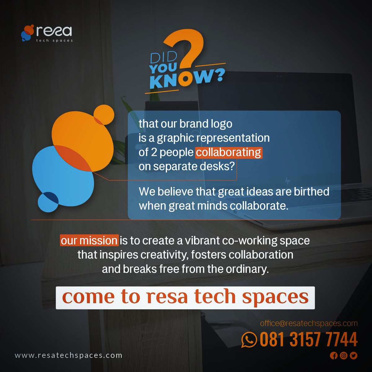 resa_techspaces's tweet image. Great minds think together! 💡
A coworking space isn’t just about a desk—it’s about community, creativity, and collaboration.
Whether you’re brainstorming ideas, networking with like-minded professionals, or finding unexpected inspiration, the right space makes all the difference