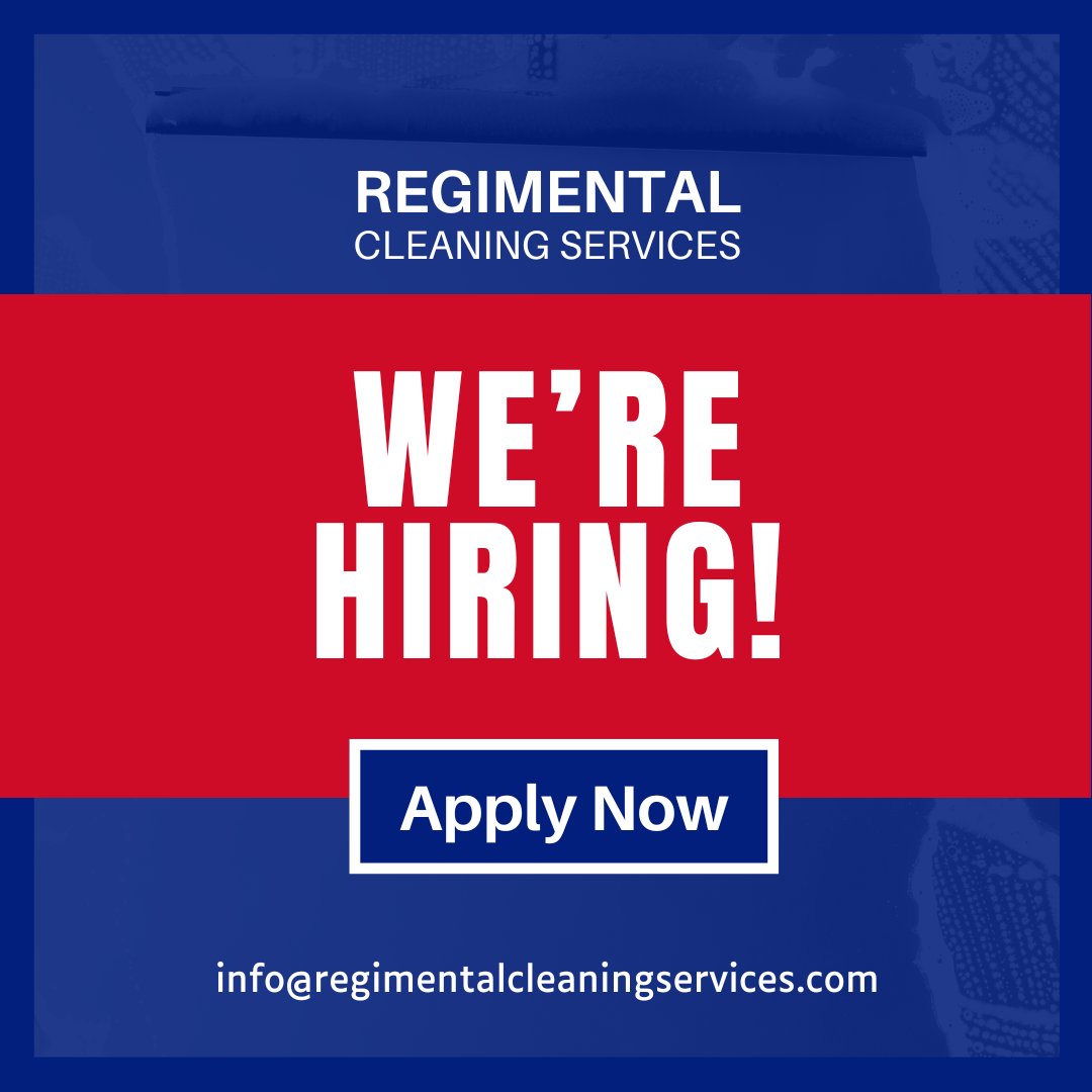 RegimentalClean's tweet image. Cleaners Needed – Immediate Start!

We’re hiring school cleaners in Swansea!

📅 Mon-Fri (flexible) 
⏰ 3-6PM or 3:30-6:30PM
🚗 Must be a driver
✅ DBS required
💷 Weekly pay 

Contact us on 07359587309