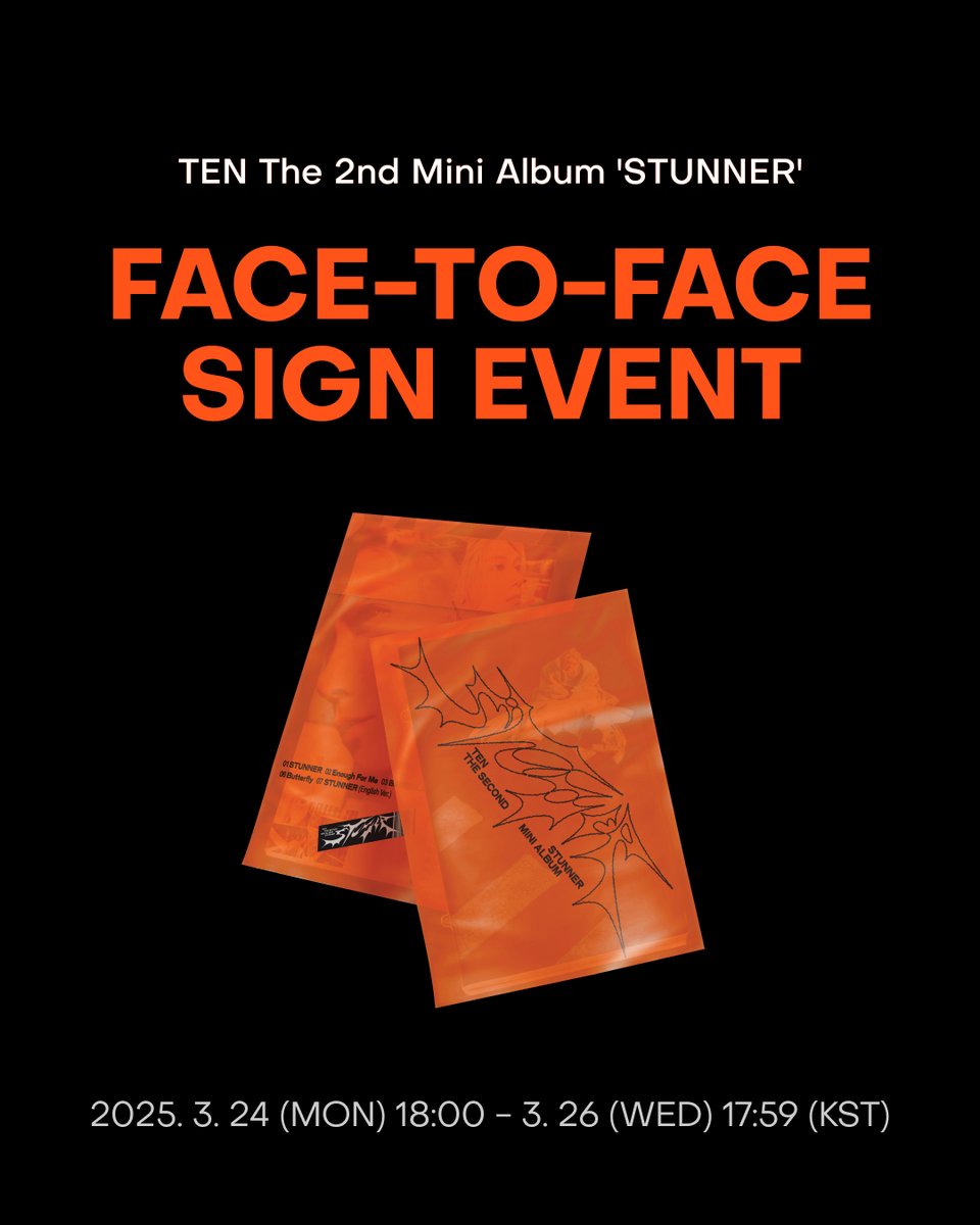 smtown_andstore's tweet photo. #TEN 'STUNNER' 대면 사인회 이벤트💚

지금 바로 SMTOWN &STORE에서 만나보세요!
🔗https://t.co/MK0riKBRb7

📆응모 기간 : 2025. 3. 24 (MON) 18:00 ~ 2025. 3. 26 (WED) 17:59 (KST)
📝응모 방법 : TEN 'STUNNER' (YOU ARE Ver.) 구매 결제 완료한 고객들 중 추첨을 통해 총 50명에게 이벤트 참여 기회 부여
📢당첨자 발표 : 2025년 3월 26일 (수) 19:00 (KST) 이후 https://t.co/8yR5wBpU7m 내 CELEB EVENT 내 당첨자 발표
🎁증정 상품 : 응모자 전원에게 이벤트 당일 착장 미공개 셀카 포토카드 2종 중 랜덤 1종 증정

⏰이벤트 일시 : 2025. 4. 3 (THU) 20:00 (KST)
📍이벤트 장소 : 당첨자 개별 안내 예정