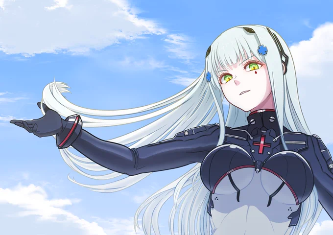 ドルフロ2クルカイの配布スキンGETしたので元ネタのプラグスーツスキン絵再掲～#GirlsFrontline2Exilium #소녀전선2 