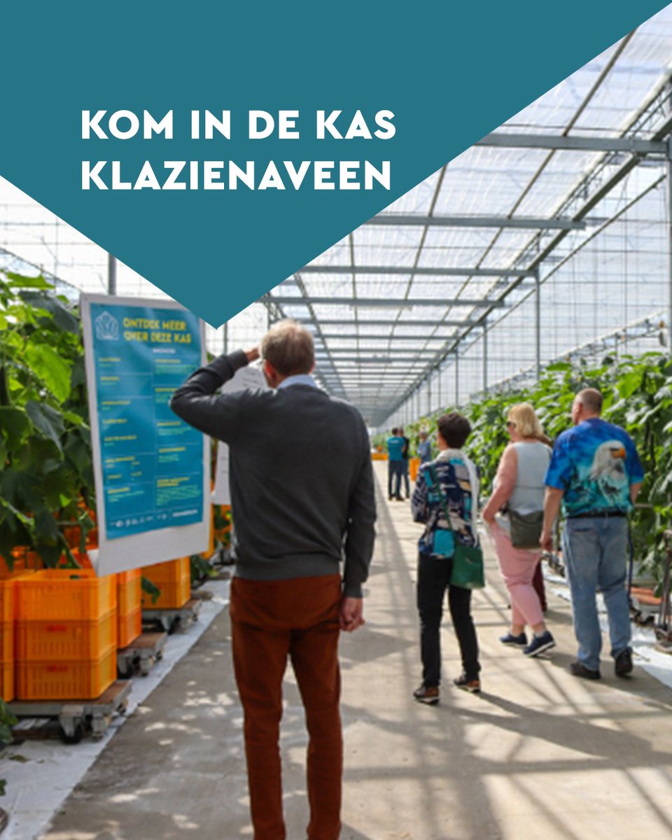 Kom in de Kas 💚 Klazienaveen | 5 &amp; 6 april

Ontdek de glastuinbouw! 🌱✨ Bezoek kwekerijen met bloemen, planten, komkommers, paprika’s &amp; duurzame wateroplossingen. Mis het niet! Meer info: komindekas.nl