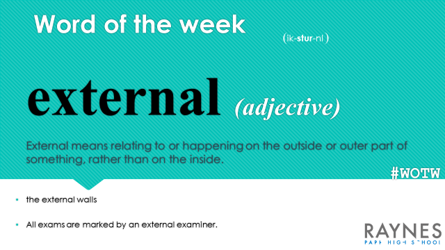 This week's Word of the Week is...
#WordoftheWeek #WOTW #RPHS