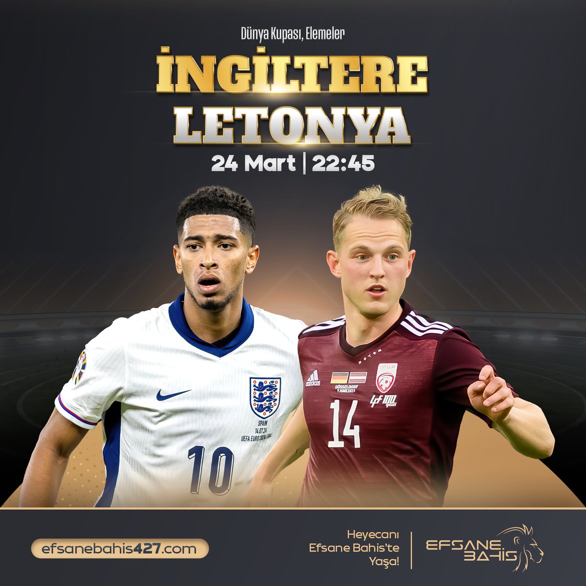 Efsane Bahis'le Pazartesi Bülteninde Efsane Karşılaşmalar Sizlerle!

 ⚽️#Polonya - #Malta 
 ⚽️#İngiltere -  #Letonya

 Efsane Oranlarla Bahis Almak İçin:efsanebahis427.com