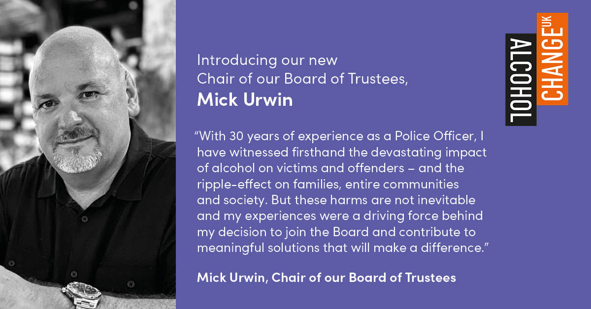 Alcohol Change UK (@alcoholchangeuk) on Twitter photo Meet our new Chair of our Board of Trustees, Mick Urwin.
Following the sad and unexpected death of our previous Chair Prof Isabelle Szmigin in December 2024, the Board of Trustees have elected Mick to serve as Chair.
Mick joined <a href="/AlcoholChangeUK/">Alcohol Change UK</a> in October 2022, bringing a Meet our new Chair of our Board of Trustees, Mick Urwin.
Following the sad and unexpected death of our previous Chair Prof Isabelle Szmigin in December 2024, the Board of Trustees have elected Mick to serve as Chair.
Mick joined <a href="/AlcoholChangeUK/">Alcohol Change UK</a> in October 2022, bringing a