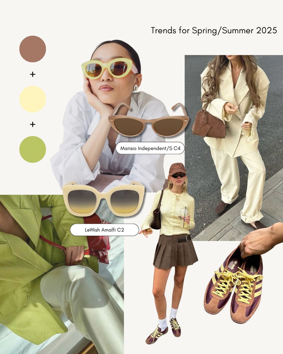 alensaUK's tweet photo. Butter yellow, chocolate brown &amp; green glow = those are the trendy colors for Spring/Summer 2025! 💛🤎💚 Will these shades make it into your closet? 👀 https://t.co/jopGNtAxVp