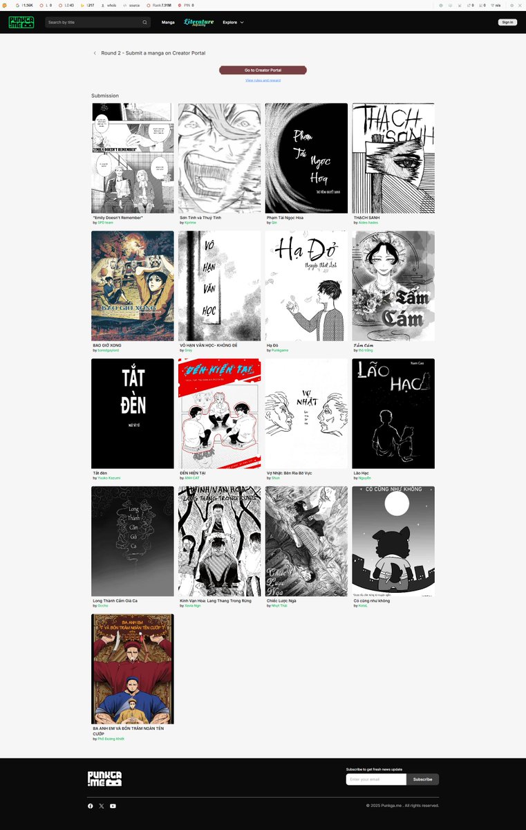 ⏳ Deadline has closed! But don’t worry! ✨

🔥 Congrats to all artists who submitted on time! 🎉

‼️All manga are live on PunkgaMe website, but some chapters aren’t fully displayed.

🛠 We’re fixing it ASAP! Your manga will be fully uploaded soon!

📢 Found an issue? Let us know