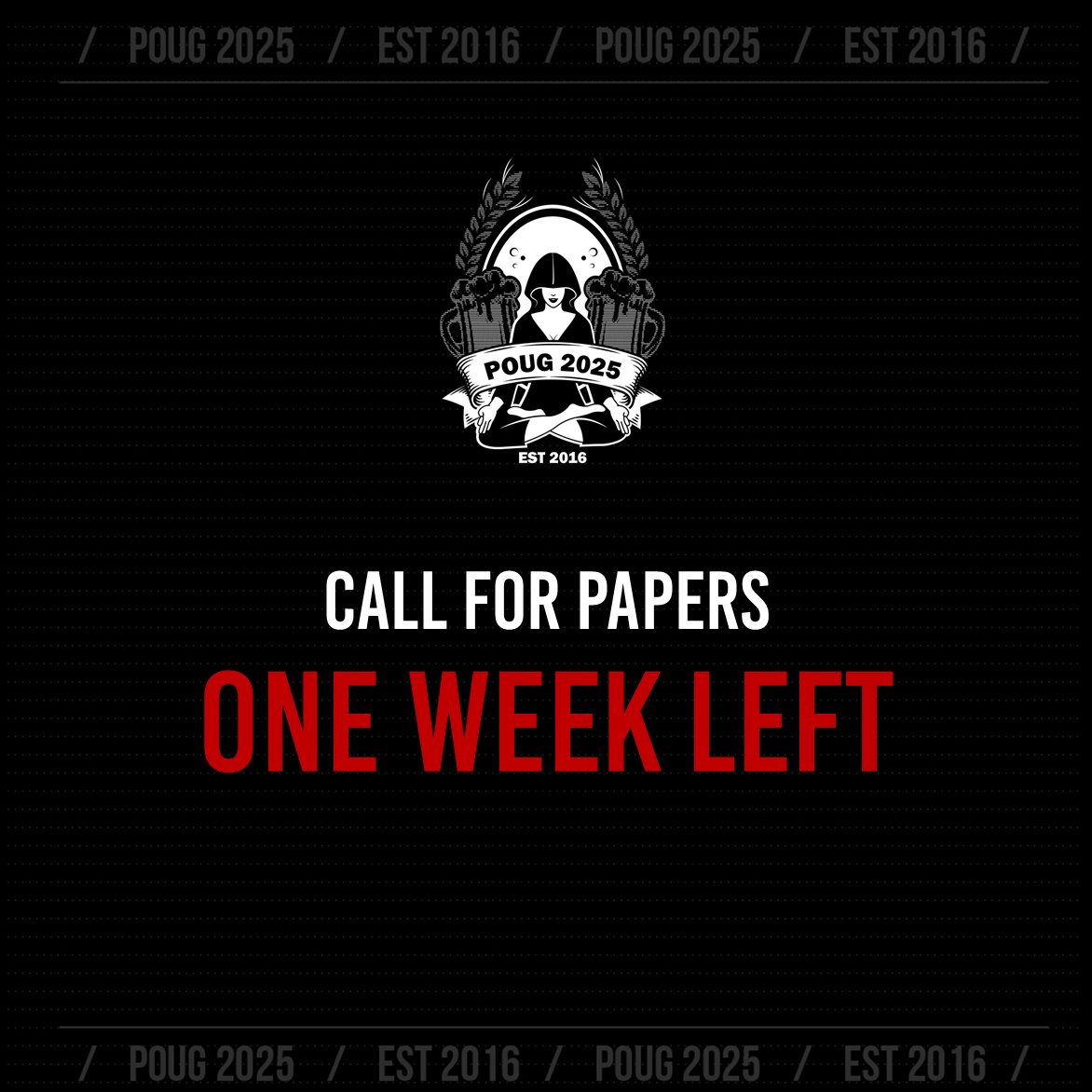 One week left to submit your #POUG2025 session!
sessionize.com/poug-2025/
