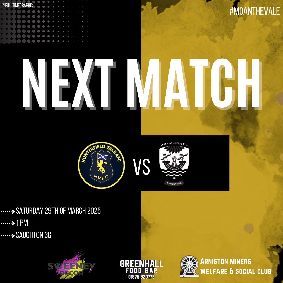Hunterfield Vale Afc (@hunterfieldv) on Twitter photo Massive game for the lads this weekend as we play <a href="/LAFCAmateurs/">Leith Athletic Amateurs</a> in the semi final of the Logan cup 🏆 Massive game for the lads this weekend as we play <a href="/LAFCAmateurs/">Leith Athletic Amateurs</a> in the semi final of the Logan cup 🏆