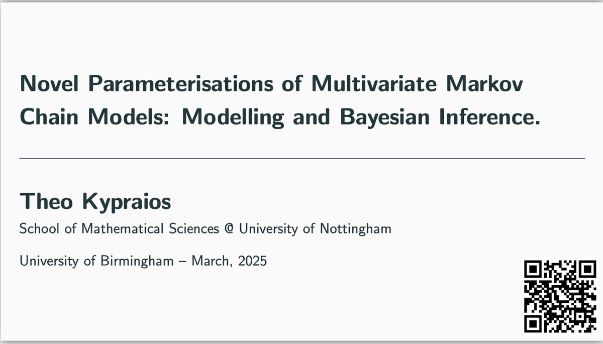 Theo Kypraios (@tkypraios) on Twitter photo On my way to <a href="/unibirmingham/">Uni of Birmingham</a> to present our student's work -- very much looking forward to meet former students and friends @mathsbirmingham! <a href="/UoNMaths/">Nottingham Maths</a> On my way to <a href="/unibirmingham/">Uni of Birmingham</a> to present our student's work -- very much looking forward to meet former students and friends @mathsbirmingham! <a href="/UoNMaths/">Nottingham Maths</a>