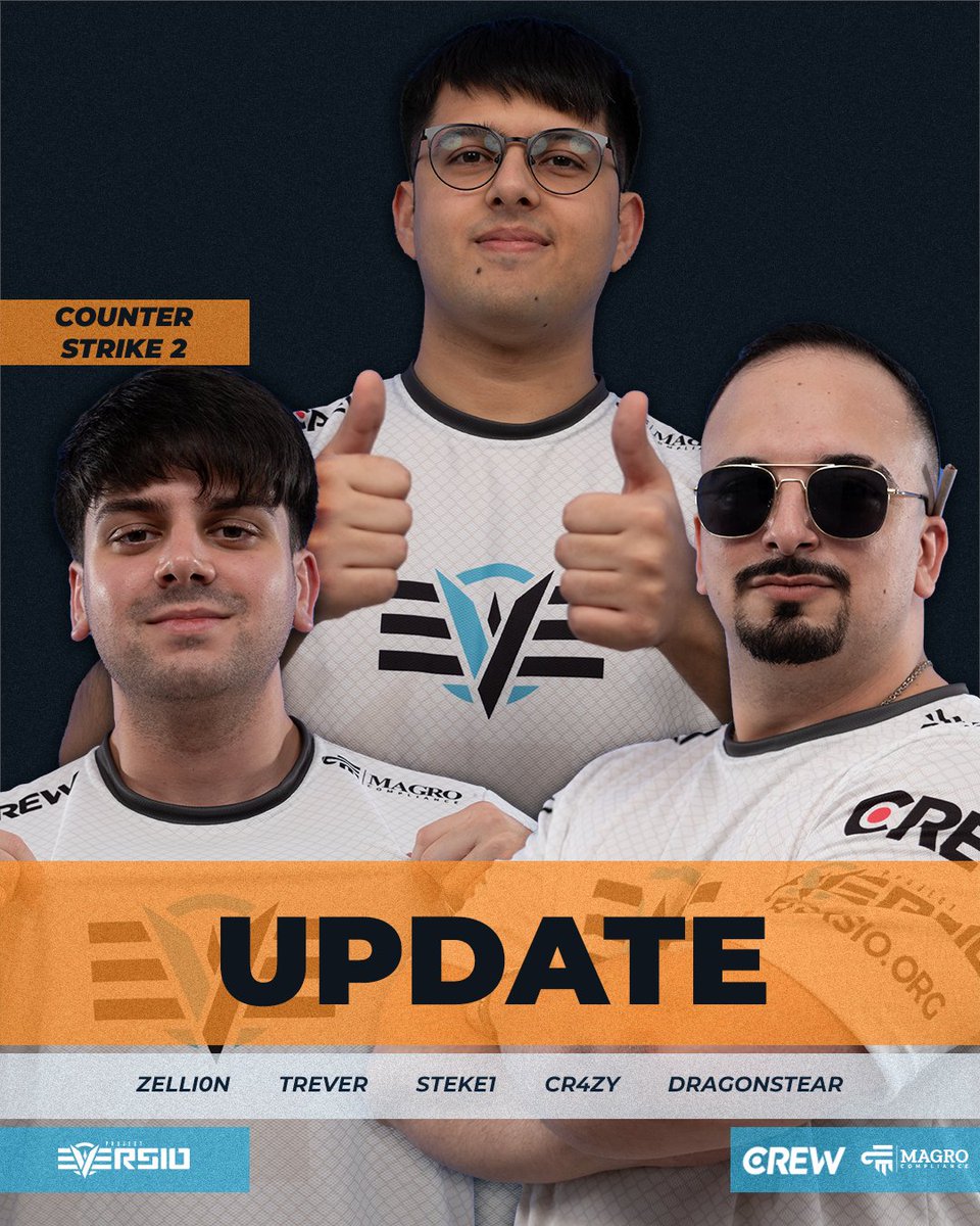 [CS2] We're happy to announce our revamped roster for the upcoming ESEA season!

Keeping our original Maltese core, we're welcoming <a href="/Cr4ZyCS2/">Cr4Zy</a> &amp; <a href="/DragonsT3ar/">Dragons Tear</a> to the team!

🇲🇹 <a href="/Zelli0n/">Zelli0n 🇲🇹</a> 
🇲🇹 <a href="/Trevor0331/">Trevor</a> 
🇲🇹 <a href="/TheumaStefan/">Stefan Theuma</a> 
🇷🇸 <a href="/Cr4ZyCS2/">Cr4Zy</a> 
🇷🇸 <a href="/DragonsT3ar/">Dragons Tear</a> 

Our first official match will