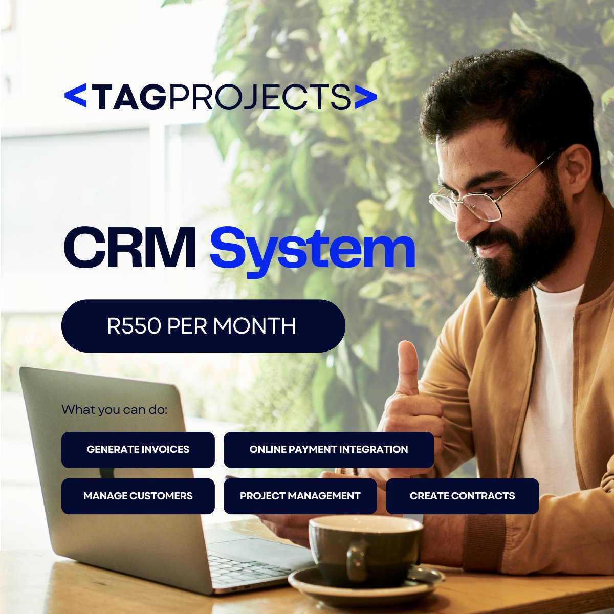 tagprojectsza's tweet image. Streamline Your Business with TAGPROJECTS CRM 💼✨

Manage invoices, customers, projects, and contracts—all in one place! Get started for just R550 per month. 🚀

#CRM #BusinessSolutions #TAGPROJECTS