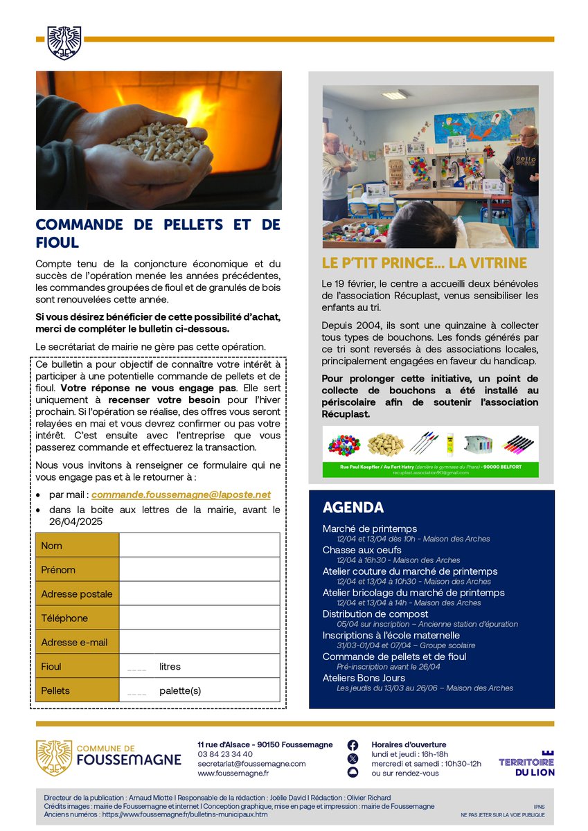 foussemagne's tweet photo. Nouveau bulletin municipal de la commune de #Foussemagne https://t.co/FrcizKESKk