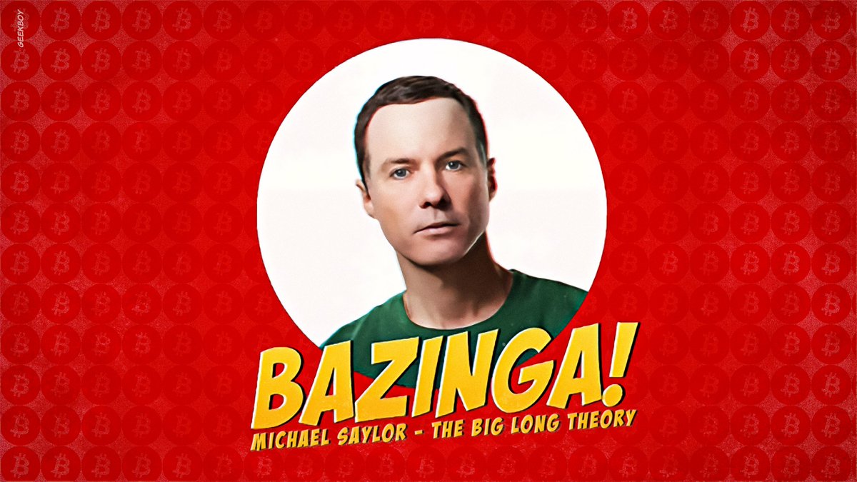 geekboyireland's tweet photo. GM

BAZINGA! Michael Saylor - The Big Long Theory

#Bitcoin @saylor #geekboy https://t.co/Rzk3pxTqzJ