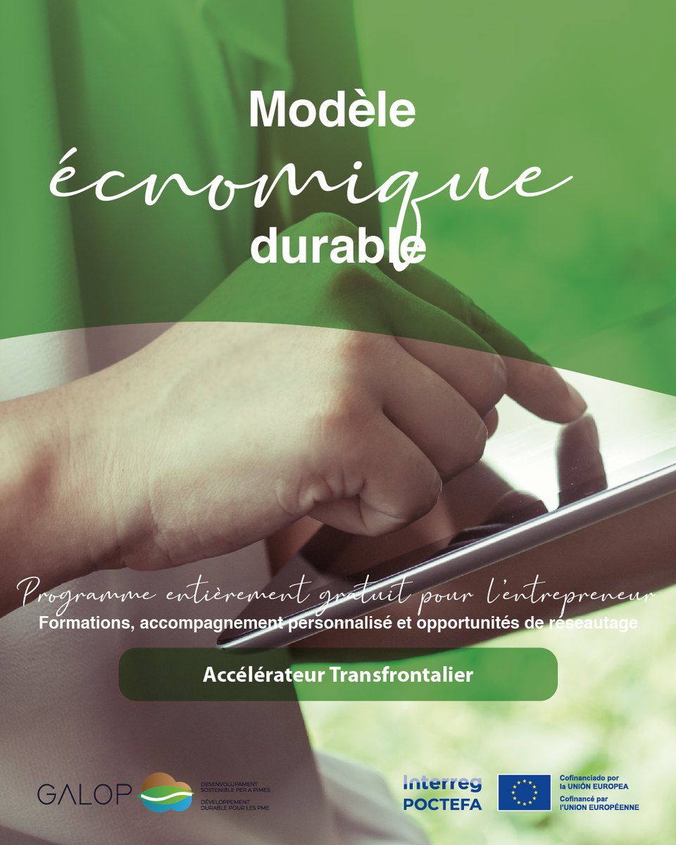 galopcci's tweet photo. Nous soutenons la transition des entreprises vers un modèle économique soutenable conforme aux Objectifs de Développement Durable (ODD),
Inscrivez-vous ici : https://t.co/2V1EAqowen
#GALOP #Interreg #Poctefa https://t.co/BdPdEZVntP