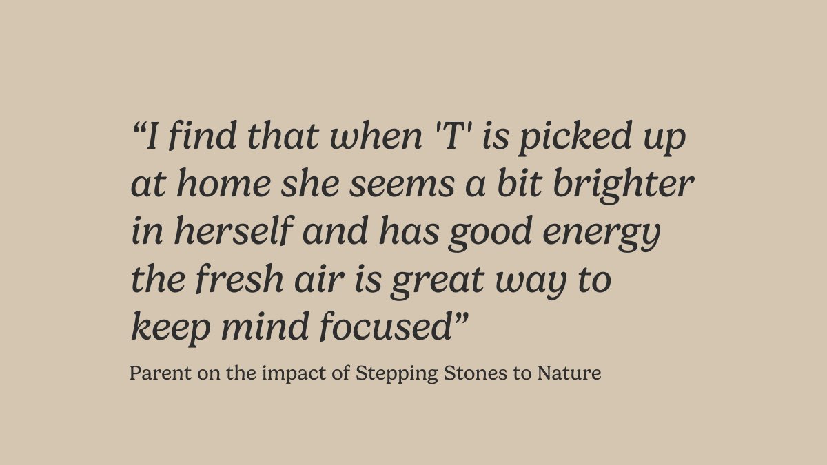 Inspiring feedback from our Stepping Stones to Nature project 💚

We’re supporting children on Teesside to interact, investigate, create, play, and learn in nature - enriching learning and supporting wellbeing and development.

Report due soon. Read more: northyorkmoorstrust.uk/updates/projec…