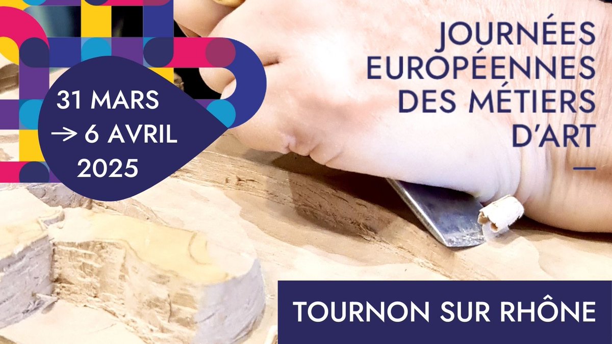Un rendez-vous d’exception vous attend du 31 mars au 06 avril 2025 : Les journées européennes des métiers d’art 🏺🖌️💍. Les artisans de Tournon-sur-Rhône vous ouvrent leurs portes !

👉bit.ly/jemaardecheher… 

<a href="/ARCHEAgglo/">ARCHE Agglo</a> <a href="/icidromeardeche/">ICI Drôme Ardèche</a>