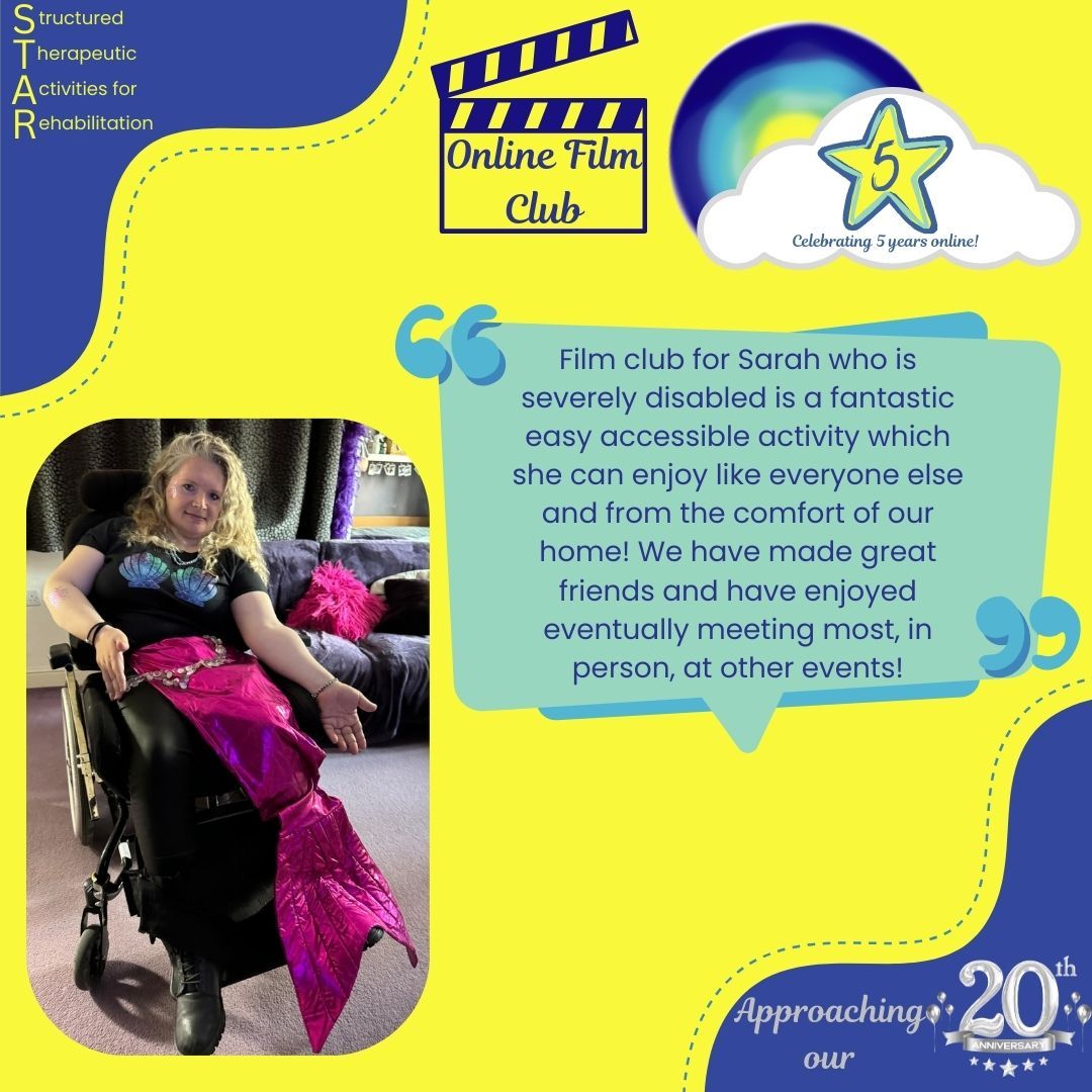 STAR (Structured Therapeutic Activities for Rehabilitation) proudly marks 5 incredible years online!

#BrainInjuryAwarenessMonth #BrainInjuryAwareness #TheSilverLiningBrainInjuryCharity #BrainInjurySupport #Rehabilitation #DigitalInclusion