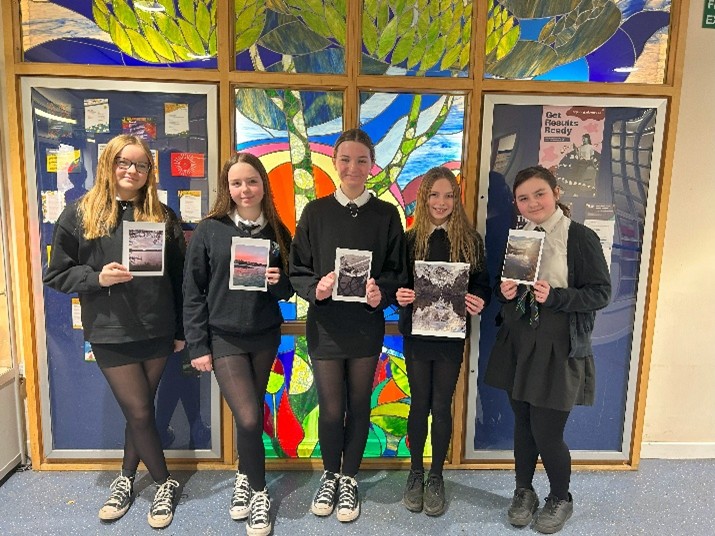 S1 pupil, Chloe, won Rotary Intermediate Young Photographer of the Year and overall area winner. Silvie, in S5, won the Senior Young Photographer of the Year competition with her Wonderful water photograph. Here is a photo of all entrants in the Young Photographer competition.