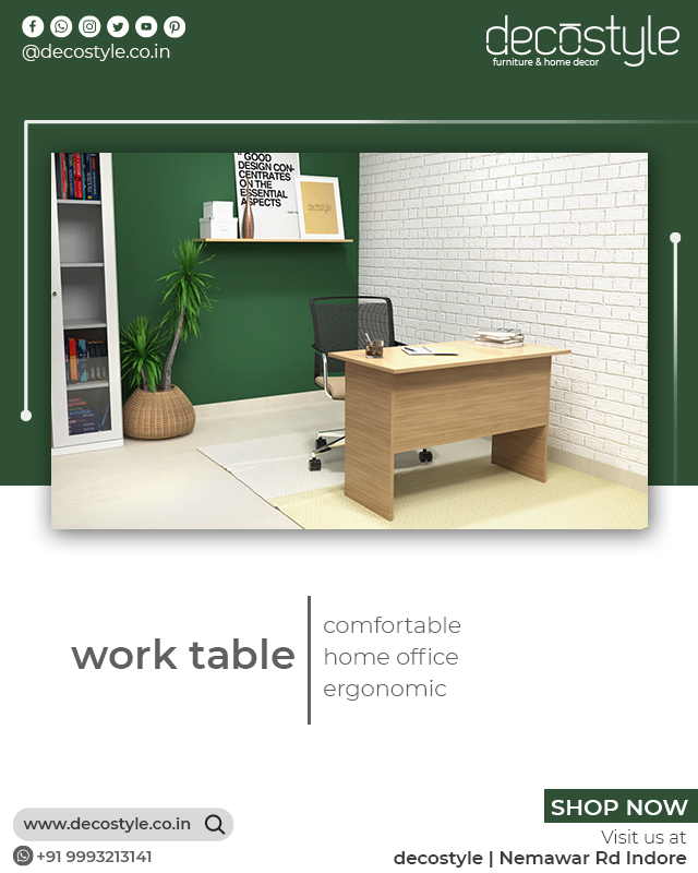 Decostyle_co_in's tweet photo. Home Office Work Table
A home office work table should be spacious, ergonomic, and well-organized, with storage options, good lighting.
https://t.co/kaRCE0xFve
#homedecor #home #worktable #furniture #furnituredesign #luxury #spacious #ergonomics #organized #storage #storage https://t.co/dZOsM4AKRJ