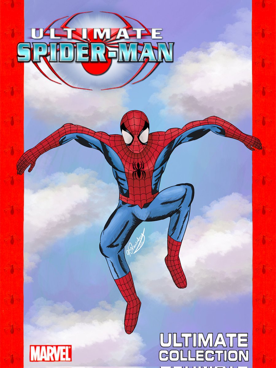 comic cover inspired art I made based on Ultimate Spider-Man!

#art #sketch #Marvel