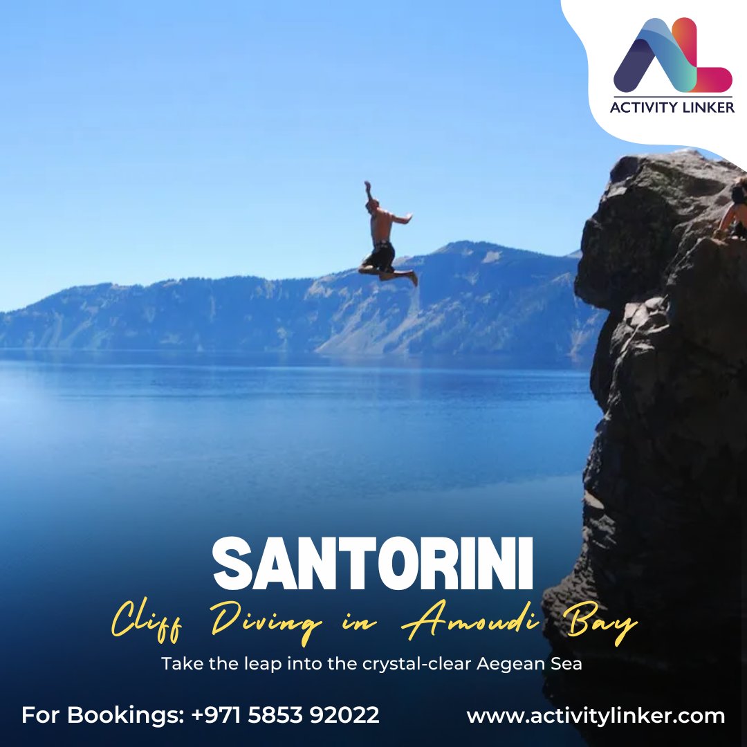 activityl_inker's tweet image. 🌊 Take the leap in Santorini! 🏞️✨

Cliff diving at Amoudi Bay is the ultimate thrill! 🚀 Dive into the crystal-clear Aegean Sea and experience an unforgettable adventure.

📲 Book now: +971 5853 92022 | 🌍

#SantoriniAdventures #CliffJumping #AmoudiBay #TravelSantorini