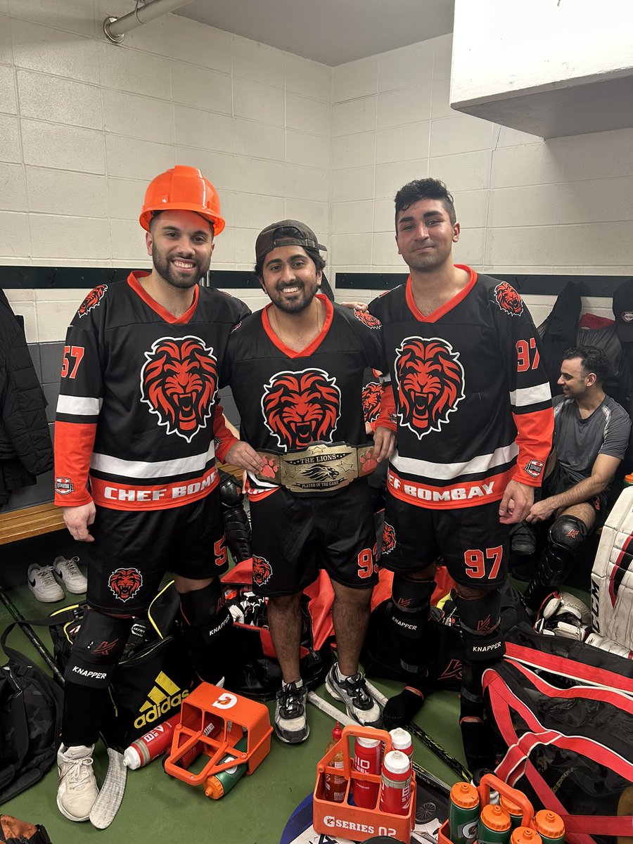 6–2 victory over UADC! 

POTG 🥇/ Hardest Worker👷🏾‍♂️:  The line of Big Ade, Akeelio, &amp; Sammy Merali take both awards tonight! All 3 were buzzing and all over the stat sheet:

Ade: 1 🚨 1 🍎
Akeel: 1 🚨 1 🍎
Sam: 1🚨

Great game brothas! #LionsNation