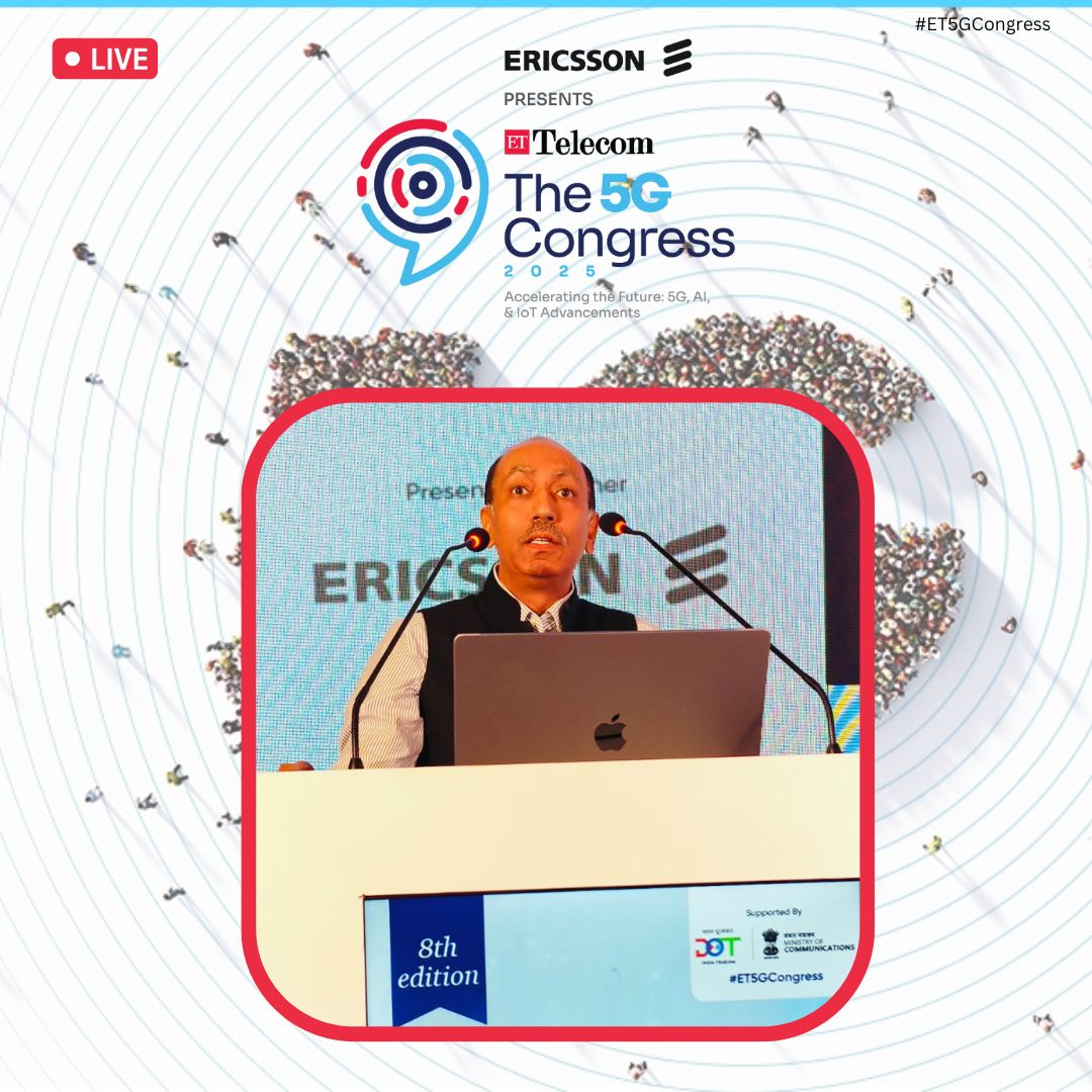 ETTelecom's tweet photo. Shyam P. Mardikar, President & Group CTO Mobility, @reliancejio, delivers the Technology Address, highlighting the innovations, challenges, and opportunities shaping the future of 5G and beyond at #ET5GCongress
Know more: https://t.co/vmYF0jiC2K
#ETTelecom #TelecomInnovation https://t.co/Iy5TDZwQ3u