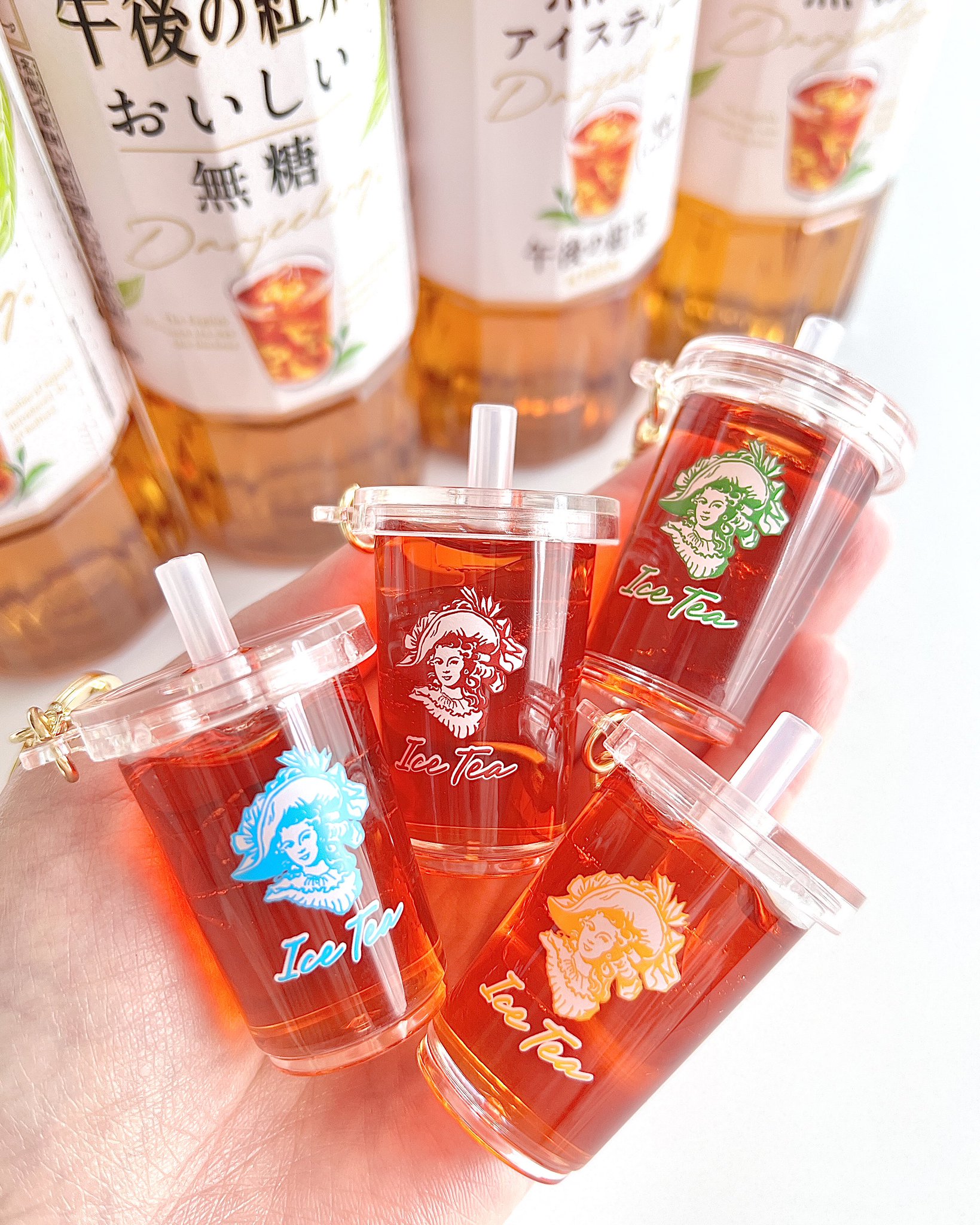 【第1弾】キリン　午後の紅茶　アイスティーキーホルダー　全4種セット×６セット ようやく出会えた♪】午後の紅茶『アイスティーキーホルダー