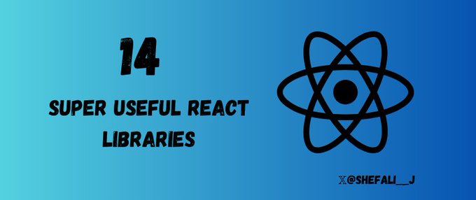 Shefali__J's tweet image. 14 Super Useful React Libraries You Should Know🔥

Open this🧵