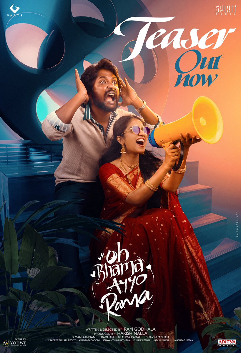 V Arts (@vartsfilms) on Twitter photo A cute love tale of an Eccentric Bhama & an Innocent Rama 👩❤️👨
#OBARTeaser Out Now❤️🔥
— youtu.be/NVgZYVwn8_4
#OhBhamaAyyoRama In Cinemas THIS SUMMER 2025⛱️💘
<a href="/ActorSuhas/">Suhas 📸</a> #MalavikaManoj <a href="/anitahasnandani/">anitahassanandaniReddy</a> <a href="/NenuMeeRamm/">Ram Godhala</a> <a href="/radhanmusic/">Radhan Music</a> #HarishNalla <a href="/maniDop/">manikandan</a> <a href="/PradeepTallapu/">Pradeep TallapuReddy</a> A cute love tale of an Eccentric Bhama & an Innocent Rama 👩❤️👨
#OBARTeaser Out Now❤️🔥
— youtu.be/NVgZYVwn8_4
#OhBhamaAyyoRama In Cinemas THIS SUMMER 2025⛱️💘
<a href="/ActorSuhas/">Suhas 📸</a> #MalavikaManoj <a href="/anitahasnandani/">anitahassanandaniReddy</a> <a href="/NenuMeeRamm/">Ram Godhala</a> <a href="/radhanmusic/">Radhan Music</a> #HarishNalla <a href="/maniDop/">manikandan</a> <a href="/PradeepTallapu/">Pradeep TallapuReddy</a>