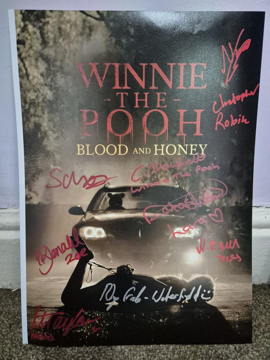 spuddyboy1979's tweet photo. Winnie the pooh - Blood and Honey ❤️
Signed A3 posters - (297 x 420 millimetres (approximately 11.7 x 16.5 inches)
£150 posted Worldwide
#horror
@poohbandh
#HorrorCommunity
#horrorfans
#signedposters
#horrorfilms
#autographs
#winniethepoohbloodandhoney
#HorrorMovies https://t.co/a7S5m0Cz1w