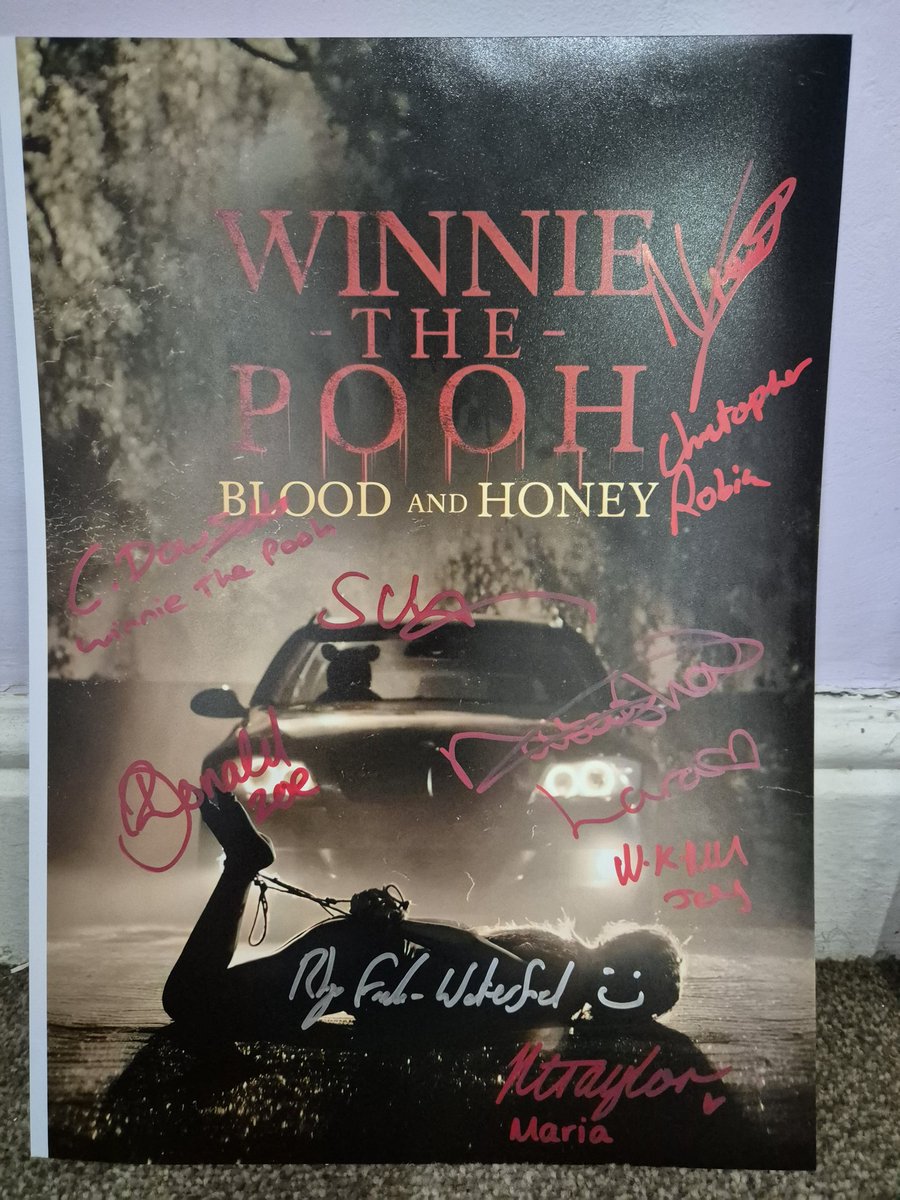 spuddyboy1979's tweet photo. Winnie the pooh - Blood and Honey ❤️
Signed A3 posters - (297 x 420 millimetres (approximately 11.7 x 16.5 inches)
£150 posted Worldwide
#horror
@poohbandh
#HorrorCommunity
#horrorfans
#signedposters
#horrorfilms
#autographs
#winniethepoohbloodandhoney
#HorrorMovies https://t.co/a7S5m0Cz1w