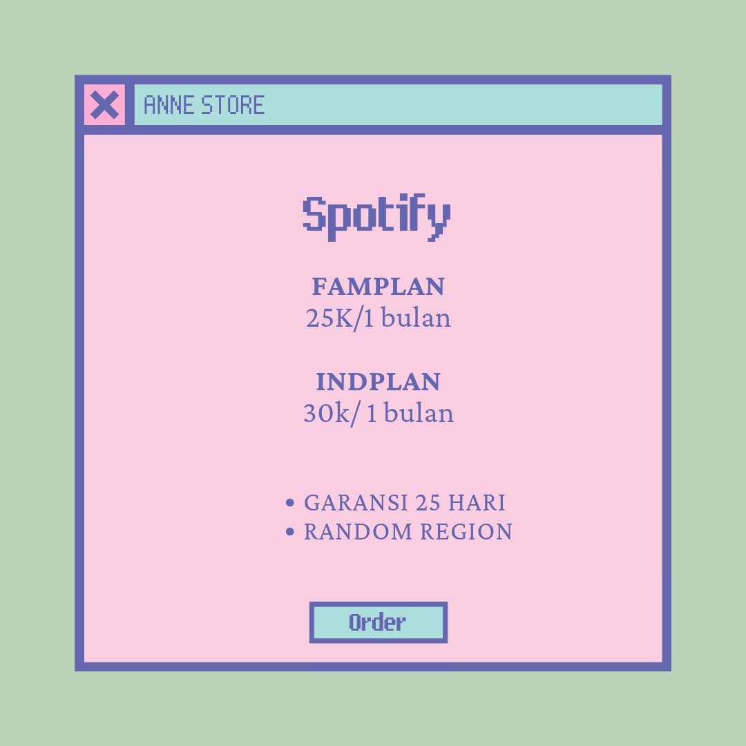 READY SPOTIFY💫

🌜Famplan
↪25k/1 bln

🌜Indplan
↪30k/1 bln

➡Akun Seller (+1k)
➡Trusted (#.testibyre)
➡Order: wa.me/6287768463922

T. Sapa ada yang jual spotify fam indplan apple music tv youtube murah
