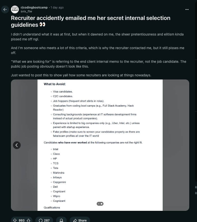 dotey's tweet image. 最近,一位美国网友在 Reddit 上分享了一段意外收到的软件工程师招聘内部文件截图,揭开了美国软件开发招聘不为人知的一面,引发了不少争议。
以下内容为翻译:…
