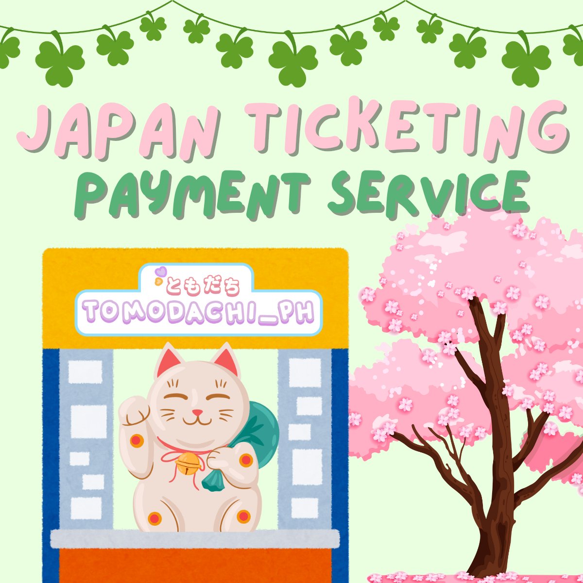 tomodachi_ph's tweet photo. ✨️🍀 JAPAN TICKETING PAYMENT SERVICE 🍀✨️

Hi Tomodachi! Planning to attend a Japan Concert/Event? We can help you pay for your tickets in Japan convenience stores! 

Just DM us for more info~

jp assistance conbini lawson familia seven eleven jpfc lottery fanmeet https://t.co/cBnBf52oio