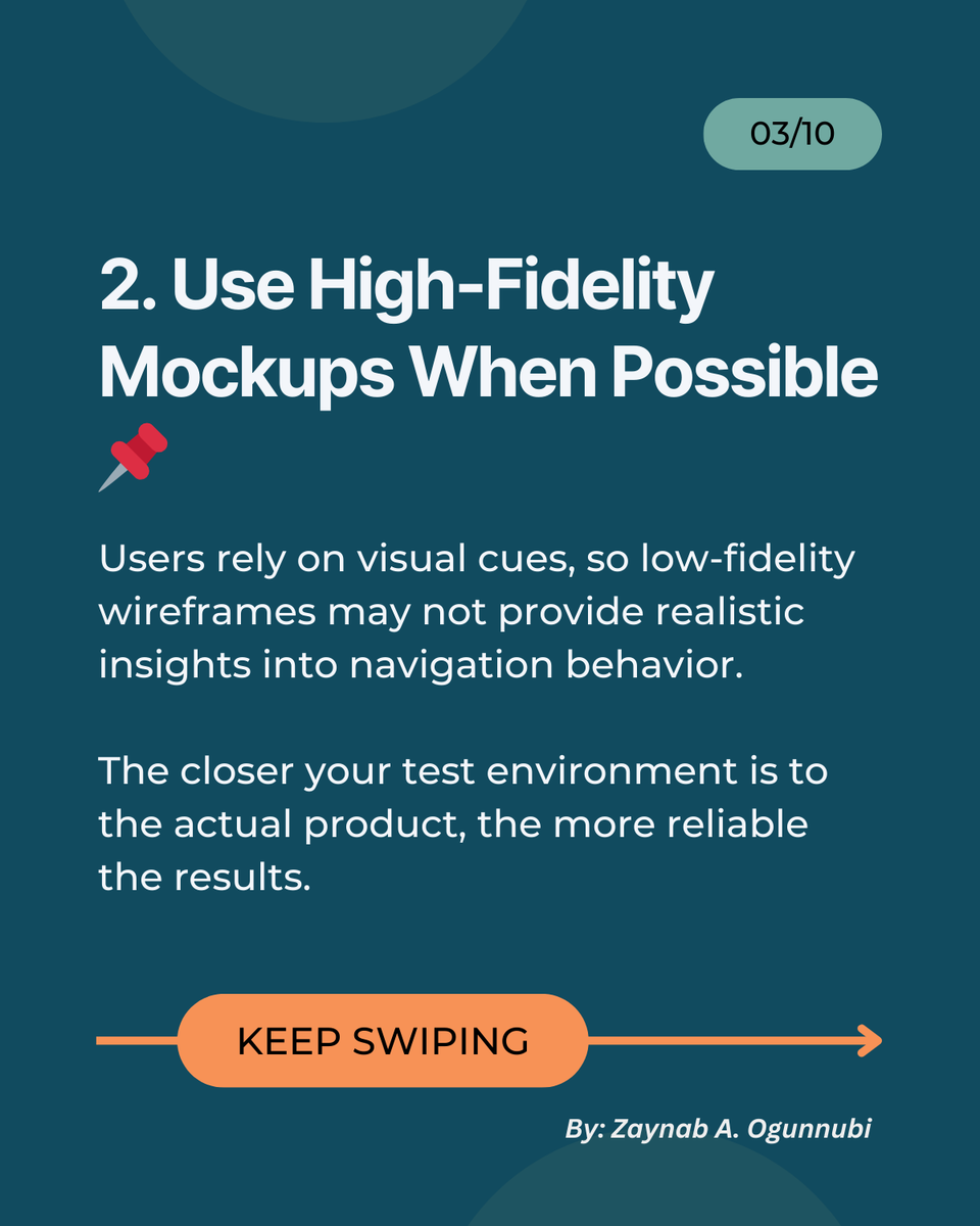 slimfit_zee's tweet photo. The closer to reality, the better! 🎨

Low-fidelity sketches can work, but high-fidelity mockups give more accurate insights into real user interactions.

#ux #Research #uxresearch #uxr #researchmethods #FirstClickTest #researchtips #Tips #UserExperience #uxdesign #successtips https://t.co/Wo4Fjejh0n