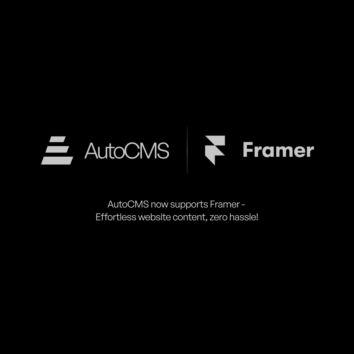 tryAutoCMS's tweet photo. 🚀 Framer fam, we got you!
AutoCMS now syncs seamlessly with Framer—so your website content updates itself.
#AutoCMS #Framer #AIAutomation https://t.co/QAcl4nvIer