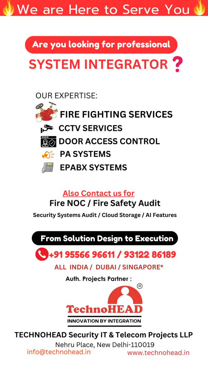 technoheadcctv's tweet photo. Are You Looking For a Professional System Integrator? https://t.co/nwpS4z7RwB