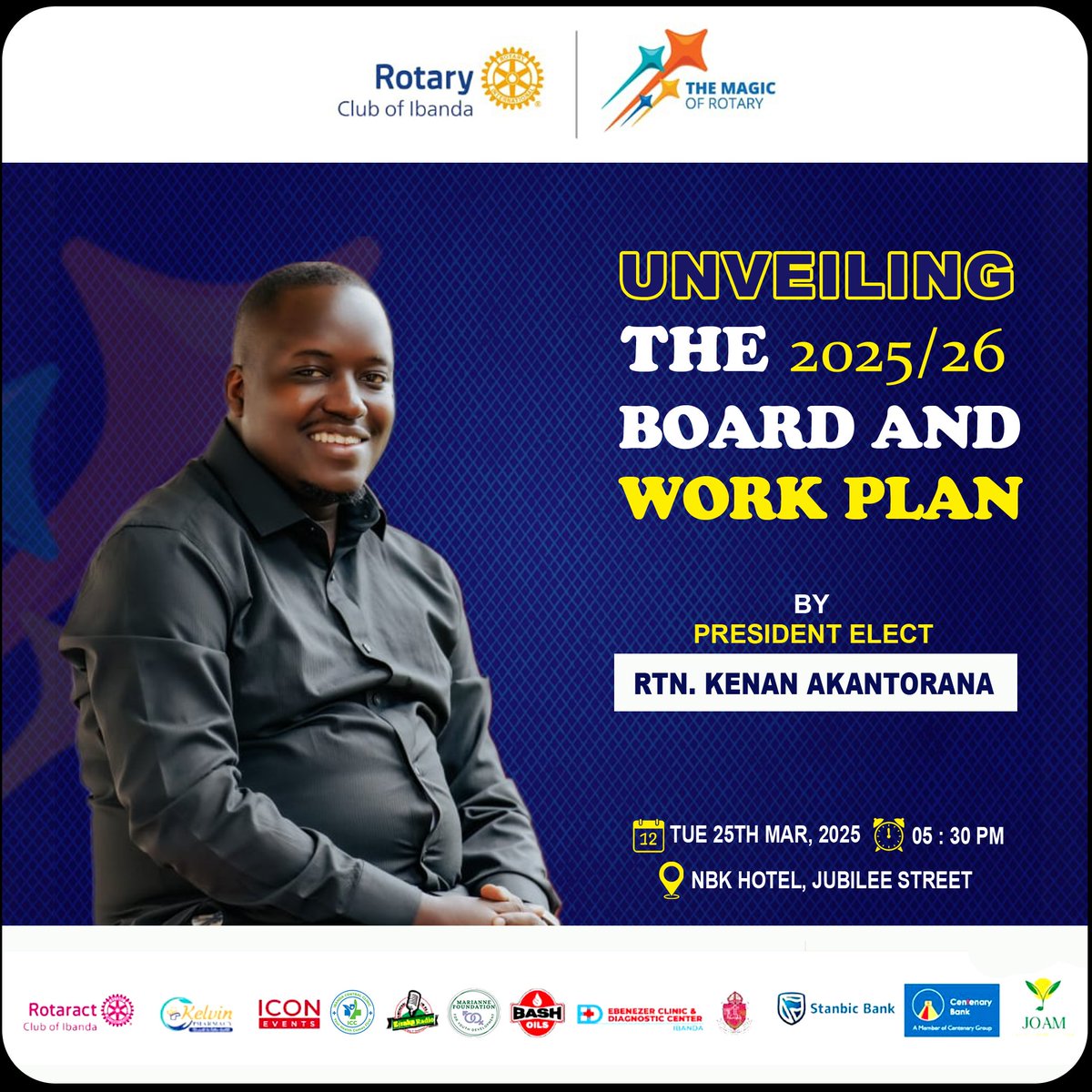 RCibanda's tweet photo. Setting  the tone for the next Rotary year!! Join us @QenanTrejo gives us an insight of how we shall unite for action. https://t.co/UtXfVS9Mqh
