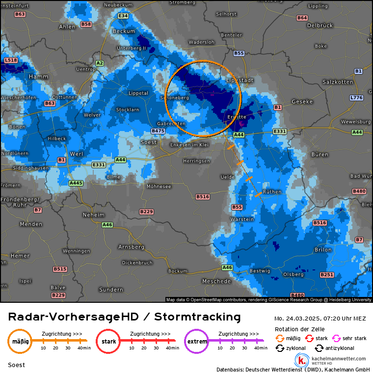 Kachelmannwettr's tweet image. Zwischendurch ist sogar unser #Stormtracker für den #Starkregen-Schauer in NRW im Kreis Soest Richtung Sauerland angesprungen: kachelmannwetter.com/de/stormtracki… /FA