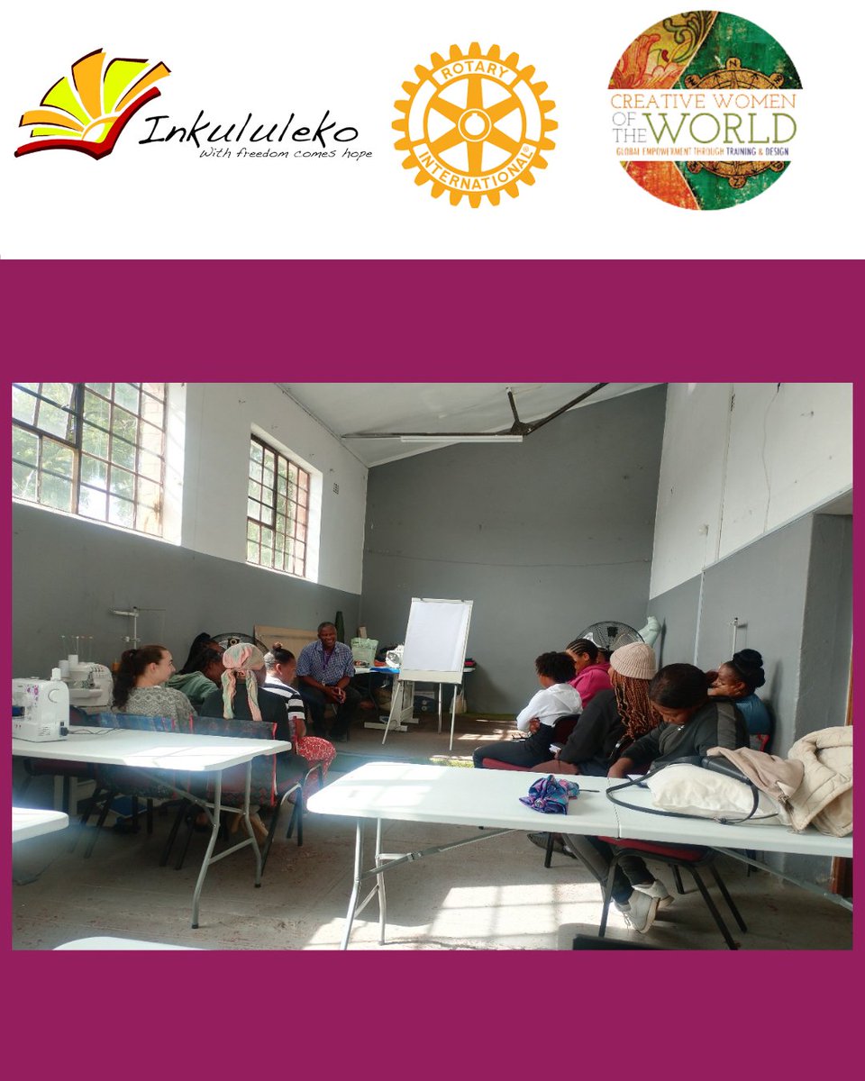 This week, our trainees took big steps in their sewing journey—learning, creating, and growing together! Thanks to InkuluIeko, Rotary International, and Creative Women of the World, we’re fostering skills that inspire independence and opportunity. #inkululeko #Partnership #npo