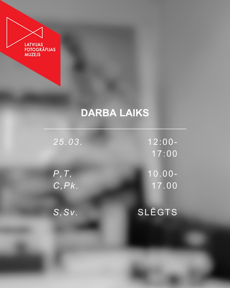 ℹ️Darba laika izmaiņas 25.03.!