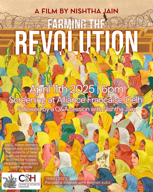 CSH (@cshdelhi) on Twitter photo ๐<a href="/CSHDelhi/">CSH</a> ๐ฝ๏ธfilm Screening "Farming the Revolution" by Nishtha Jain <a href="/nishthajaan/">Nishtha Jain</a>
๐๏ธApril 11๐ฐ๏ธ6 pm ๐ML Bhartia Auditorium
<a href="/alliancefrdelhi/">Alliance franรงaise de Delhi</a>
โ๏ธtea 5:30 pm
Details๐csh-delhi.com/?p=14835 ๐<a href="/CSHDelhi/">CSH</a> ๐ฝ๏ธfilm Screening "Farming the Revolution" by Nishtha Jain <a href="/nishthajaan/">Nishtha Jain</a>
๐๏ธApril 11๐ฐ๏ธ6 pm ๐ML Bhartia Auditorium
<a href="/alliancefrdelhi/">Alliance franรงaise de Delhi</a>
โ๏ธtea 5:30 pm
Details๐csh-delhi.com/?p=14835