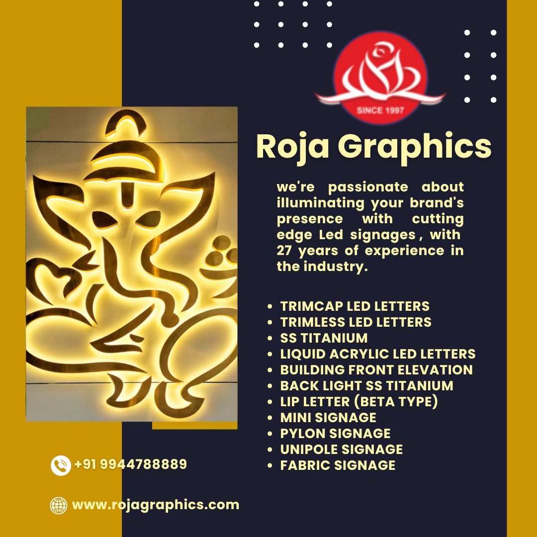 graphics72471's tweet image. 🚀 Boost your brand visibility with high-quality LED sign boards from Roja Graphics – the best in Madurai! ✨ Get custom LED boards, backlit letters &amp;amp; expert installation. Contact us today! 
rojagraphics.com
+91 9944788889

#RojaGraphics #LEDSignBoards #MaduraiSignBoards