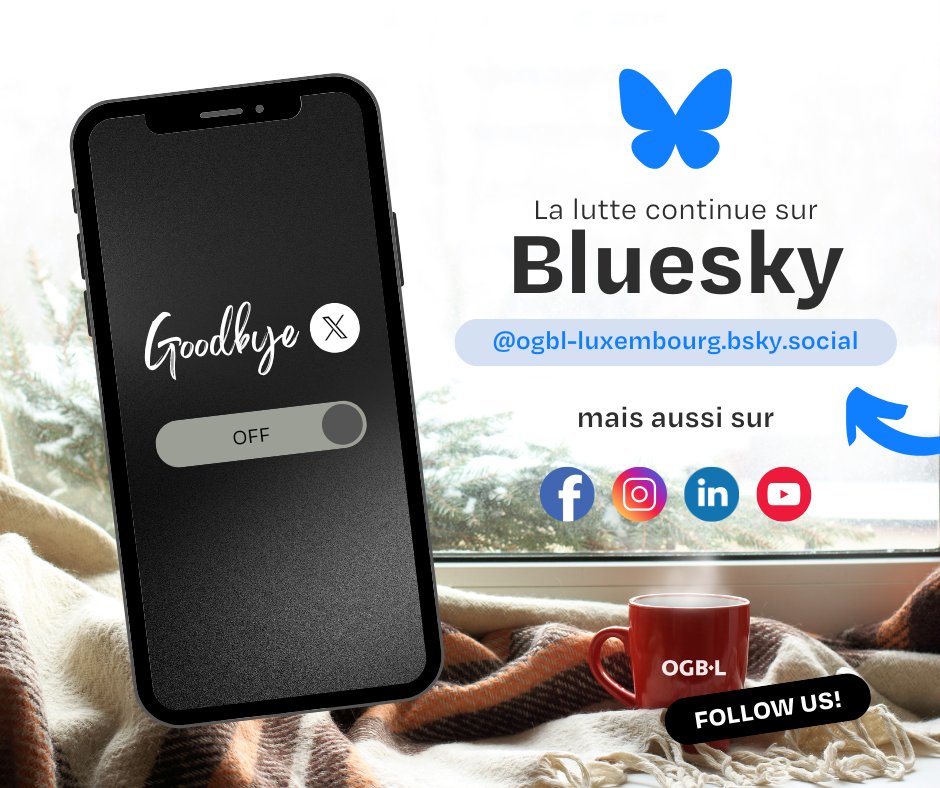 Sous Elon Musk, le réseau social X est devenu une machine à manipulation de l'opinion. L’OGBL a par conséquent décidé de quitter définitivement ce réseau social et encourage tous ses sympathisants à faire de même.