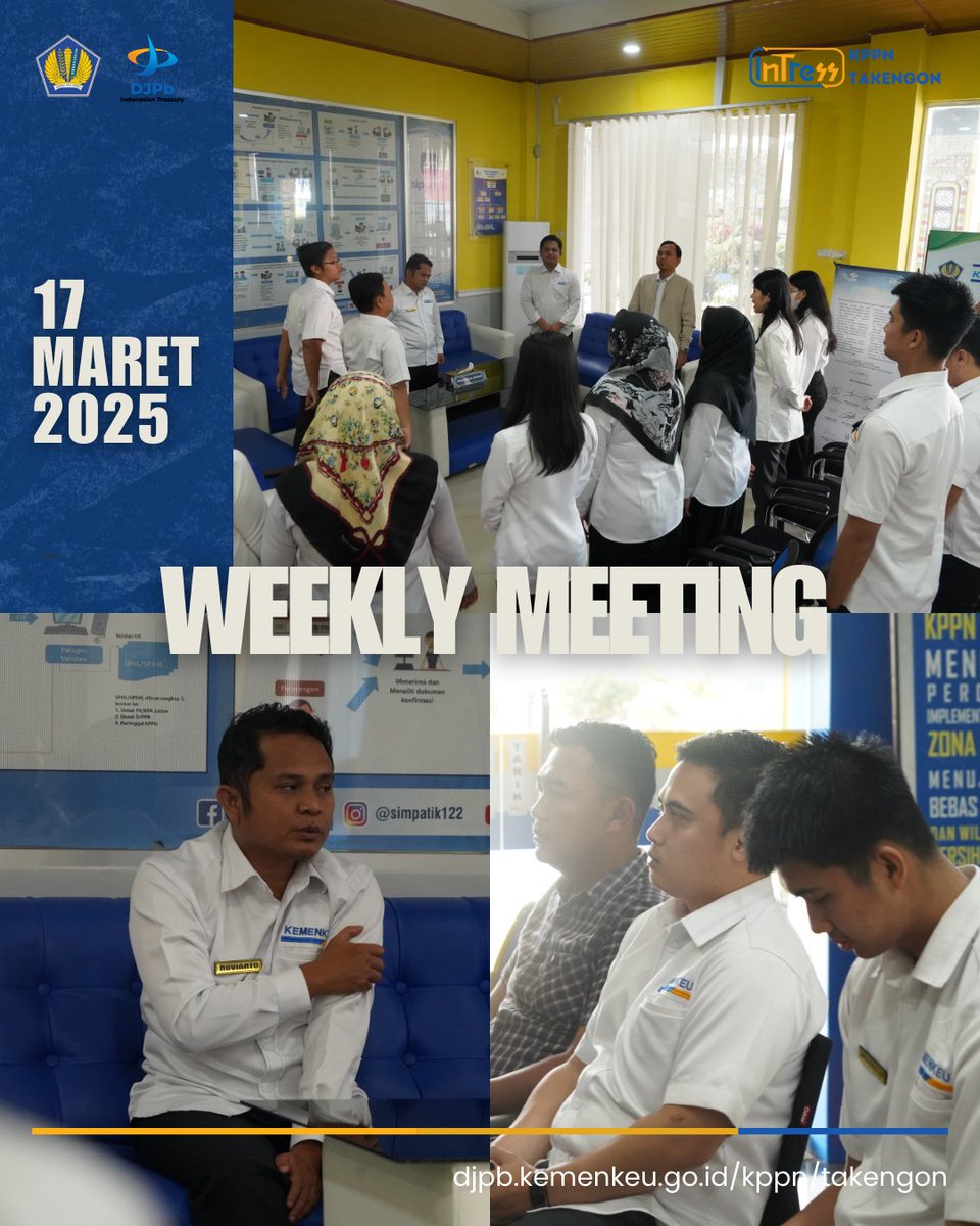 kppntakengon's tweet photo. ✨ Ragam Kegiatan KPPN Takengon – Pekan Ke-3 Maret 2025! ✨

Halo, Rakan #InTress! 👋
Memasuki penghujung Ramadhan 1446 H, KPPN Takengon tetap semangat dengan berbagai kegiatan yang mendukung profesionalisme dan spiritualitas! 🌙✨ https://t.co/TT1kyUjNSd