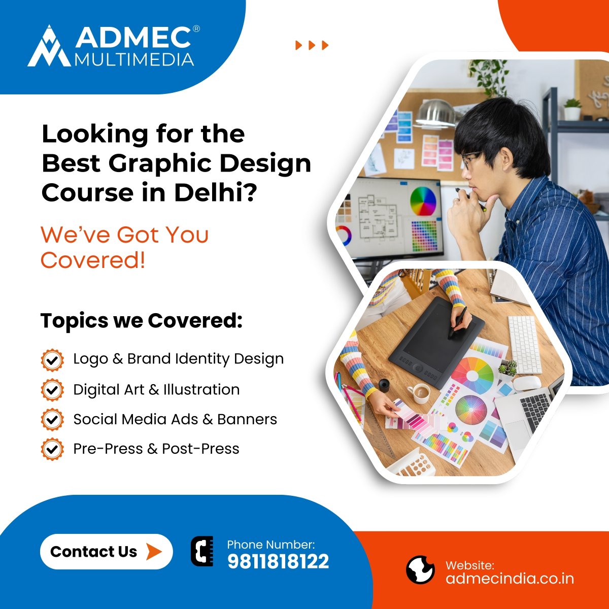 admecinstitute's tweet image. Join the top Graphic Design Training Institute in Delhi and elevate your skills with expert-led Graphic Designing Classes! 🚀

Check the Course here: shorturl.at/SIrxR

#graphicdesigningcourses #advancedgraphicdesign #graphicdesignclasses