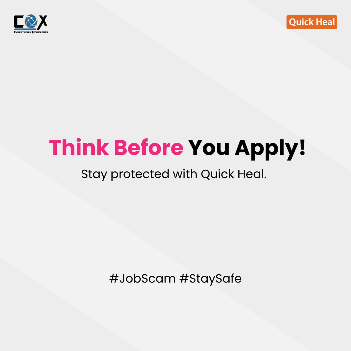 Scammers are posting fake job listings to steal your personal and financial data. 💼🔒 Stay safe with Quick Heal’s Phishing Protection and Real-Time Scam Alerts.

🔐 Now available on Amazon, Noon, Carrfour

#Quickheal #Cybertronixtechnologiesllc