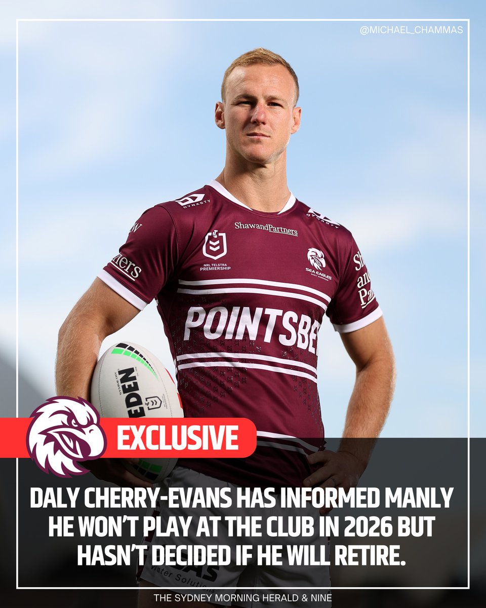 Michael Chammas (@michaelchammas) on Twitter photo BREAKING
Huge development in the future of Daly Cherry-Evans. This could really shake up the player market. Story with <a href="/Danny_Weidler/">Danny Weidler</a>
READ: smh.com.au/sport/nrl/daly… BREAKING
Huge development in the future of Daly Cherry-Evans. This could really shake up the player market. Story with <a href="/Danny_Weidler/">Danny Weidler</a>
READ: smh.com.au/sport/nrl/daly…