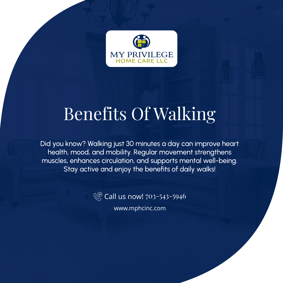 myprivilegehc's tweet image. A simple daily walk can do wonders for your health. It boosts energy, improves balance, and enhances mood. Stay active and keep moving for a healthier lifestyle. Every step counts! 

#FairfaxVA #HomeCare #StayActive